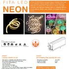 Fita Led Neon 12v Azul 5 Metros Ip65 12w/m 120led/m