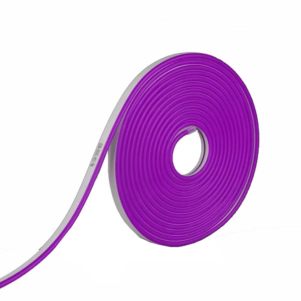 Fita Led Neon 12v Roxo 5 Metros Ip65 12w/m 120led/m