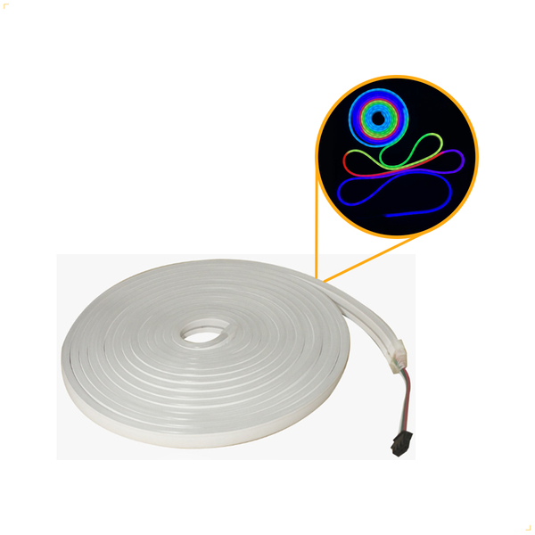 Fita Led Neon Rgb Endereçável Mágica 5m C/ Controle Receptor