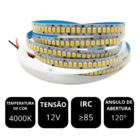 Fita Led Risque 5 Metros 20w/m 240 Leds Branco Neutro 4000k