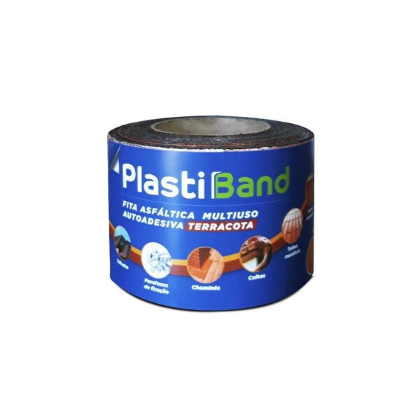 Fita Manta Multiuso 10cm X 10m Plastiband Terracota