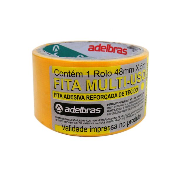Fita Multiuso Adelbras 48mmx5m Amarela Cód.850202