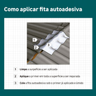 Fita Multiuso Asfáltica Autoadesiva 90cmx10m Axton