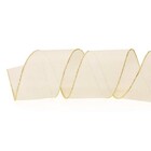 Fita Natalina Branco e Ouro 0,05x6,3x9,14cm Cromus