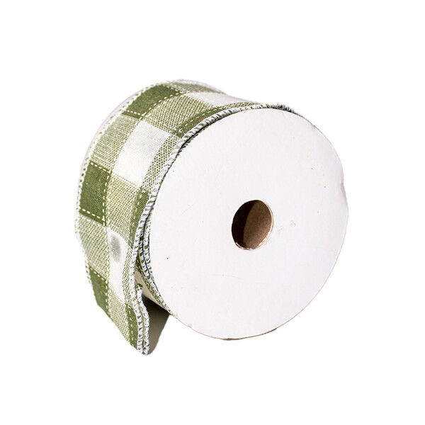 Fita para Árvore Tecido Verde e Branco 0x6,3x914cm Cromus