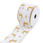 Fita Renas Branco e Ouro 0,05x6,3x9,14cm Cromus