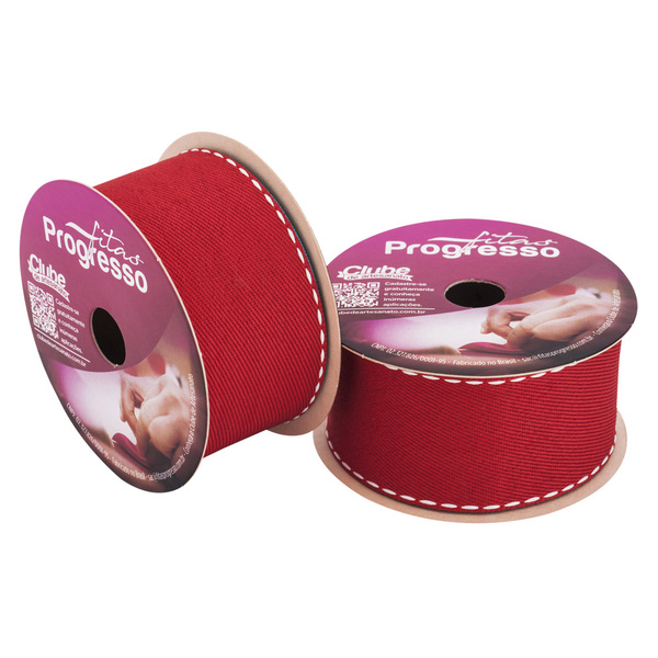 Fita Sarja Jtp009 - 38mm X 10 Metros - Cor 209 - Vermelho - 1