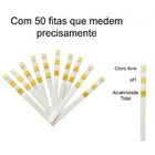 Fita Teste Com 50 Unidades 3 Em 1 Cloro, Ph E Alcalinidade Pa