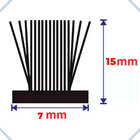 Fita Veda Fresta Escova Vedação Ads 7x15 Preto 12,5m
