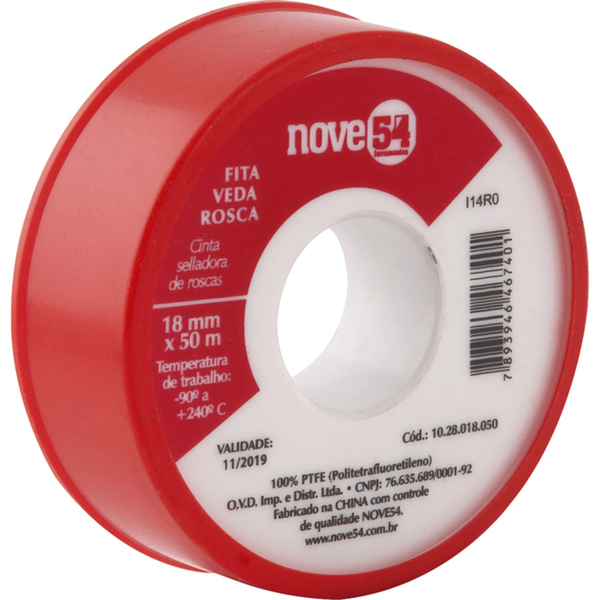 Fita Veda Rosca 18 Mm X 50 M - Nove54
