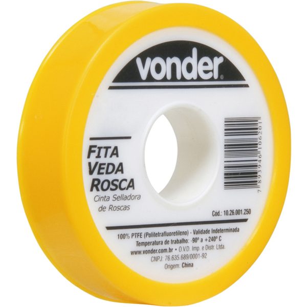 Fita Veda Rosca 18 Mm X 5 Metros - Vonder