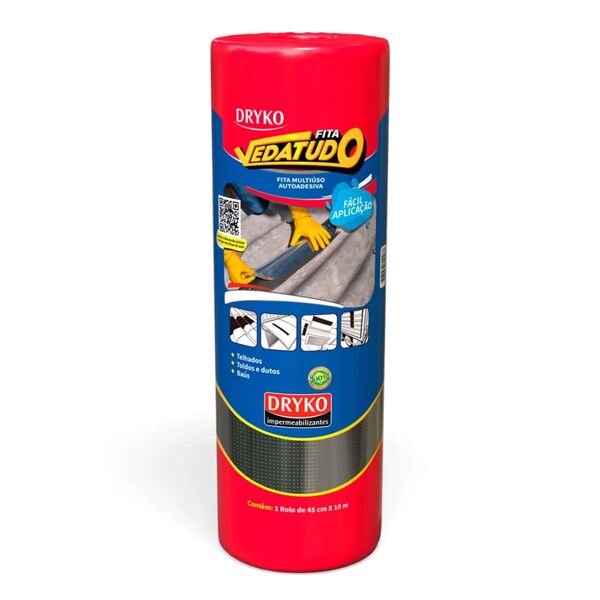 Fita Vedatudo Dryko 45cm X 10m Aluminio