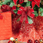 Fita Veludo Vermelho e Ouro 0,05x6,3x9,14cm Cromus