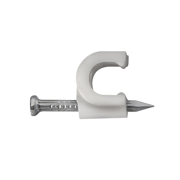 Fixa Fio Coaxial 7 2,5x25 Branco com 100 Unidades Sforplast