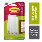 Fixa Quadros Adesivo Grande 1,8 kg Branco Command 3M 2 pares