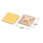 Fixador Auto Adesivo 20x20 Mm Branco 100 Peças