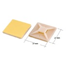 Fixador Auto Adesivo 27x27 Mm Branco 100 Peças