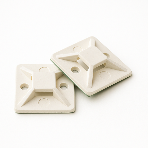 Fixador Autoadesivo Para Fios E Cabos Mz Fix 19x19mm Branco -