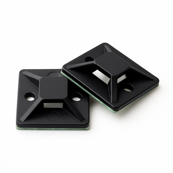 Fixador Autoadesivo Para Fios E Cabos Mz Fix 19x19mm Preto -