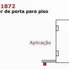 Fixador de pressão para porta de vidro 8 a 10mm branco