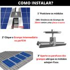 Fixador Grampo Intermediário Middle Clamp Placa Painel Solar