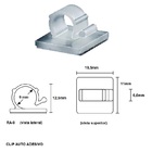 Fixador P/ Cabos Clip Auto Adesivo 9 Mm Ra9 100 Peças