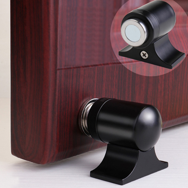 Fixador Prendedor Trava De Porta Magnético Preto Super Imã De