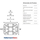Fixador Sem Adesivo 32x25mm Nylon Natural Lkcs 100 Peças