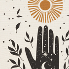 Flâmulas Astral Bege sem Vidro 25x35 Arte Própria