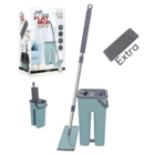 Flat Mop Limp Com Balde Esfregão Rodo Mágico Com Refil Extra