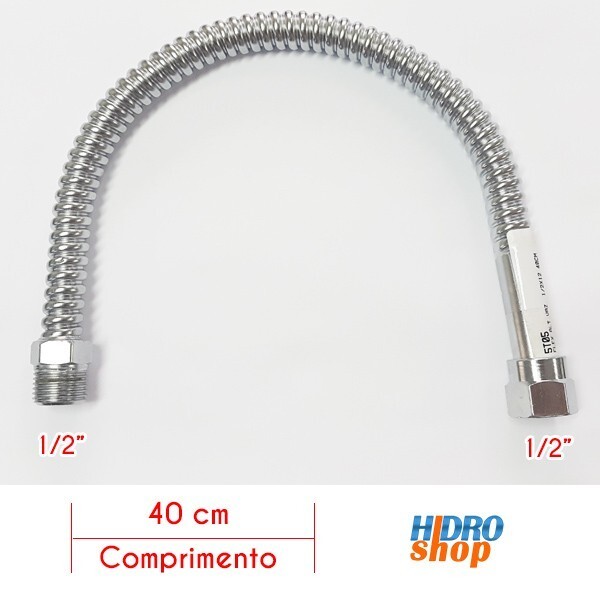 Flexível 400mm Alta Vazão 1/2 Para Aquecedores - Fa12400