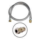 Flexível De Gás Nitrílico 1m 1/2 Mxf + Adaptador Macho Fogão