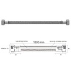 Flexível Malha Aço 1 5 M Fêmea X Fêmea 1/2" - 250213