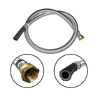 Flexível Nitrílico Para Gás 1,20m Fxbm Nbr + Abraçadeira 3/8