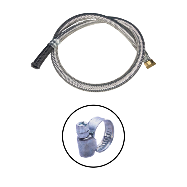 Flexível Nitrílico Para Gás 1,20m Fxbm Nbr + Abraçadeira 3/8