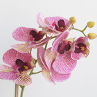 Flor Artificial Arranjo De Orquídea Lilás 3d No Vaso De Vidro