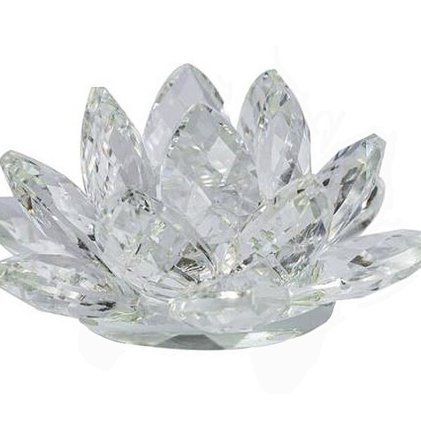 Flor De Lotus Cristal Branca 50mm Imp