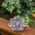 Flor De Lótus De Cristal Colorida Pequena