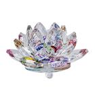 Flor De Lótus De Cristal Colorida Pequena