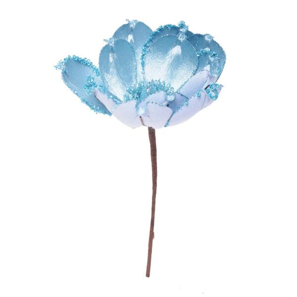Flor De Natal Magnolia Azul Turq 1un 20x15x15cm 1024153