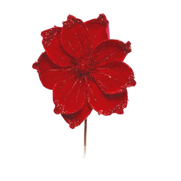 Flor De Natal Magnolia Vermelha 1un 30x15x15cm 1920484