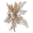 Flor de Natal Poinsétia Marfim Mar 15x25x25cm Cromus