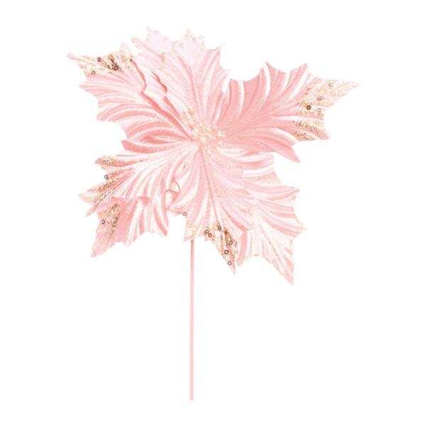 Flor De Natal Poinsetia Rosa N 1un 28x24x24cm 1104966