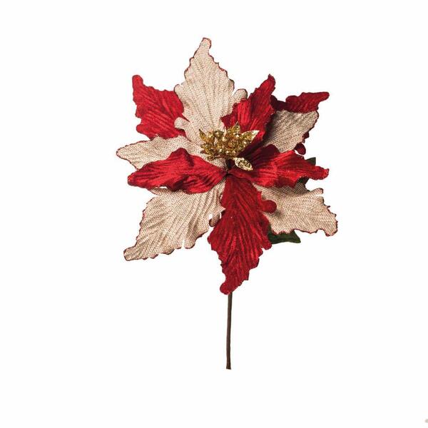 Flor De Natal Poinsetia Vermelha 1un 40x25x25cm 1360005