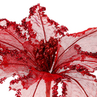 Flor de Natal Poinsétia Vermelha Tecido 25x25x25cm Cromus