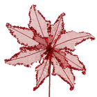 Flor de Natal Poinsétia Vermelha Tecido 25x25x25cm Cromus