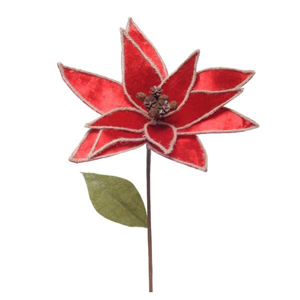 Flor De Natal Poinsetia Vermelho 1un 55x26x26cm 1023083