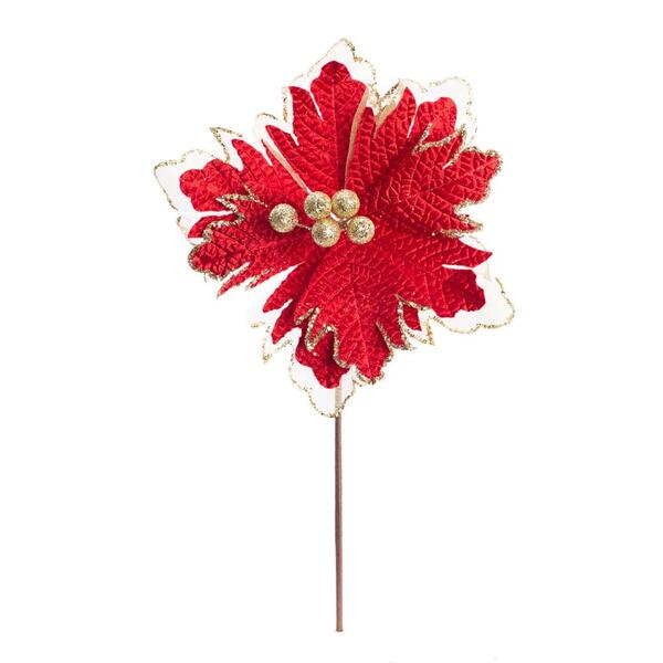 Flor De Natal Poinsetia Vermelho 30x15x15cm 1101227