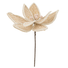 Flor Decorativa Metal e Plástico Bege 41,5cm Cromus