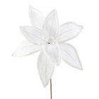 Flor Decorativa Metal e Plástico Branco 41cm Cromus